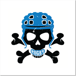 Rugby Fan Pirate Headgear Skull Posters and Art